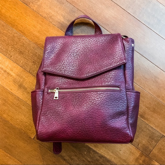 NWT OBO Leather Backpack - Maroon - Picture 12 of 16